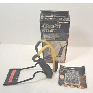 Marksman Folding Slingshot# 3040 W/3/8 Steel Hunting Shot-VINTAGE-NEW IN BOX
